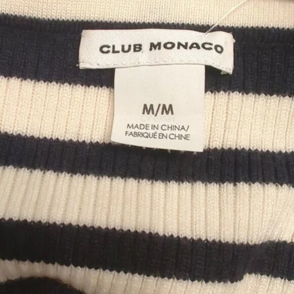 Club Monaco Felicienne Striped Off The Shoulder Sweater, M - Picture 3 of 6